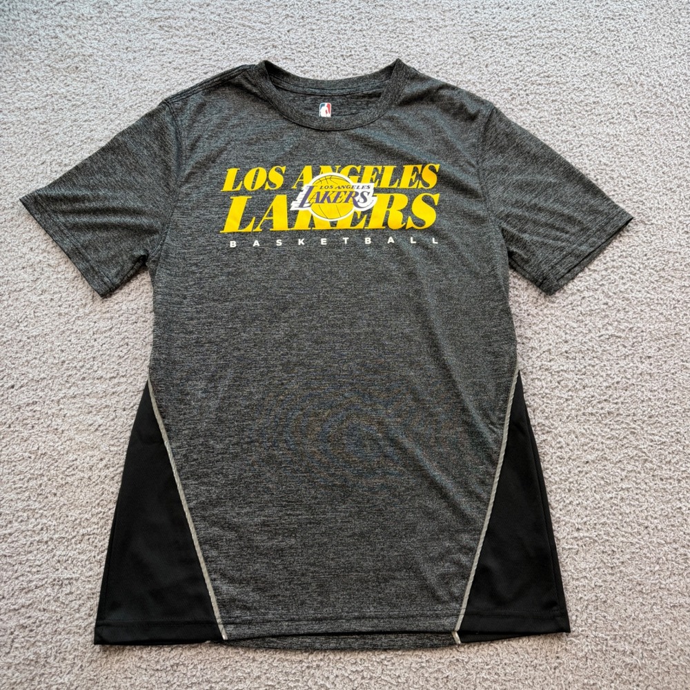 NBA Los Angeles Lakers Youth Small Charcoal Heather Basketball T-Shirt